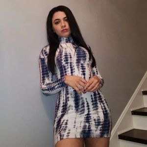 FASHION NOVA TIEDYE MINI DRESS